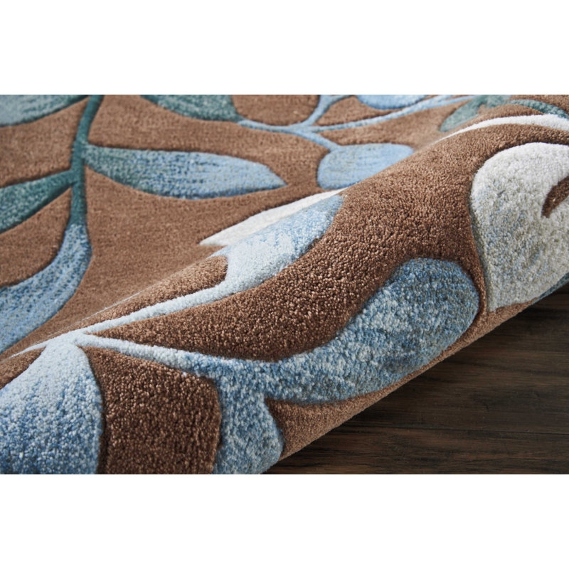 Red Barrel Studio® Brittni Handmade Performance Aqua Blue/Mocca/Off